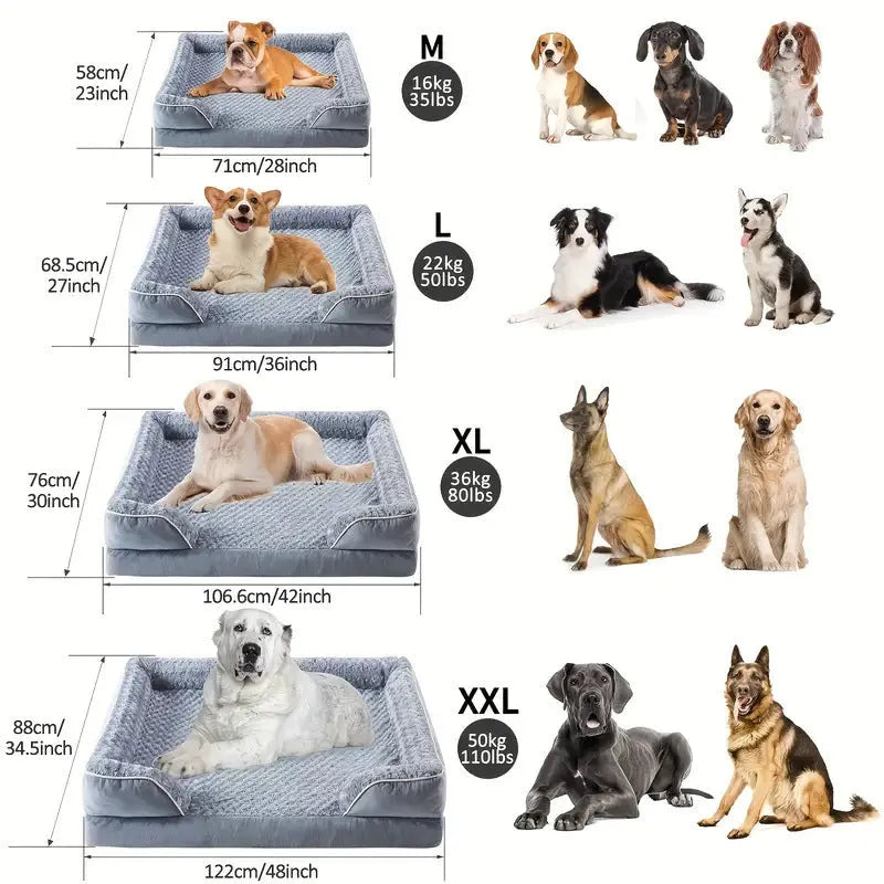 Waterproof dog kennel pad with removable cover in light grey, dark grey, and coffee brown colours