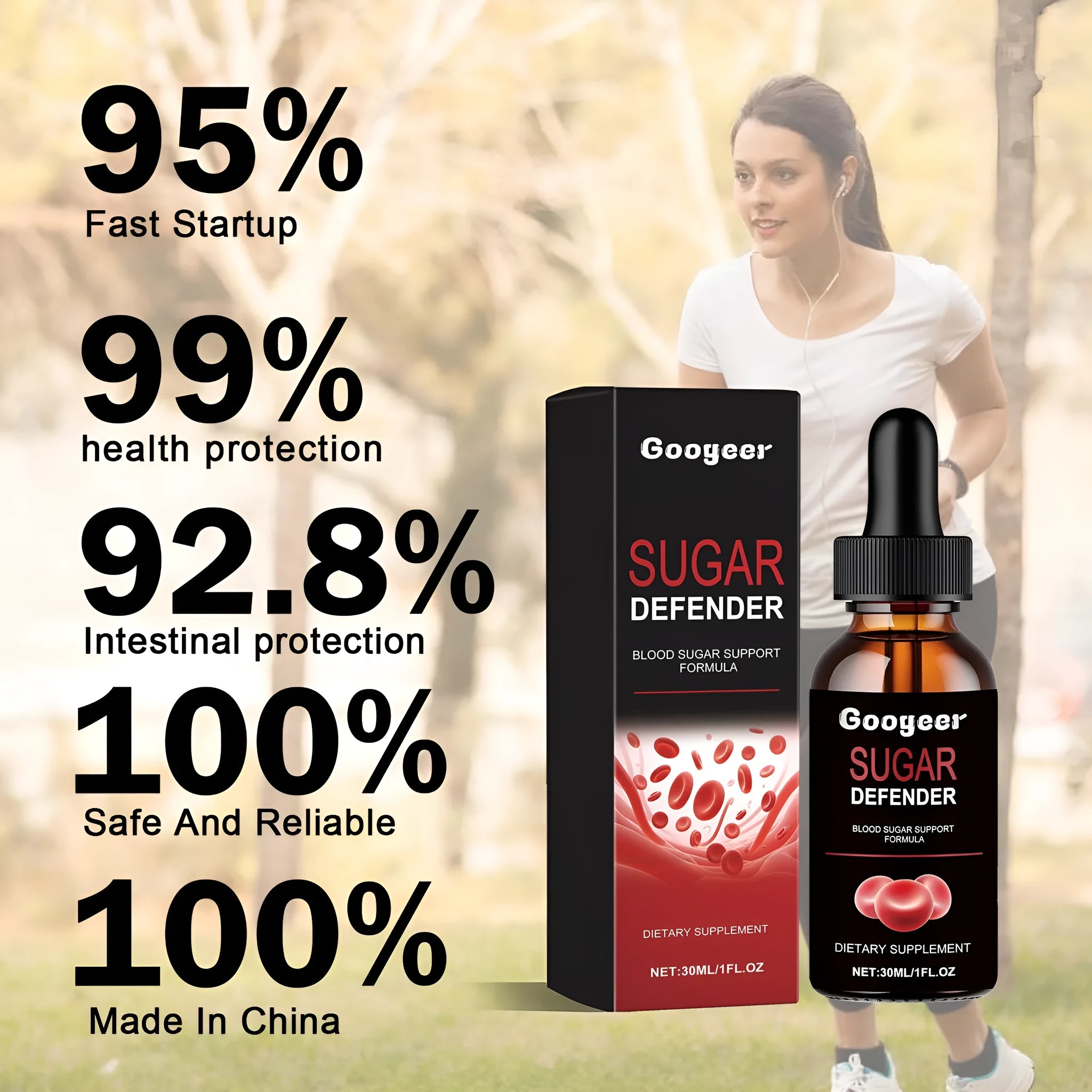 30ml bottle of Googeer Body Care Drops nutritional supplement
