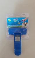Self-cleaning pet brush comb for dogs and cats measuring 16 x 10cm with comfortable handle
