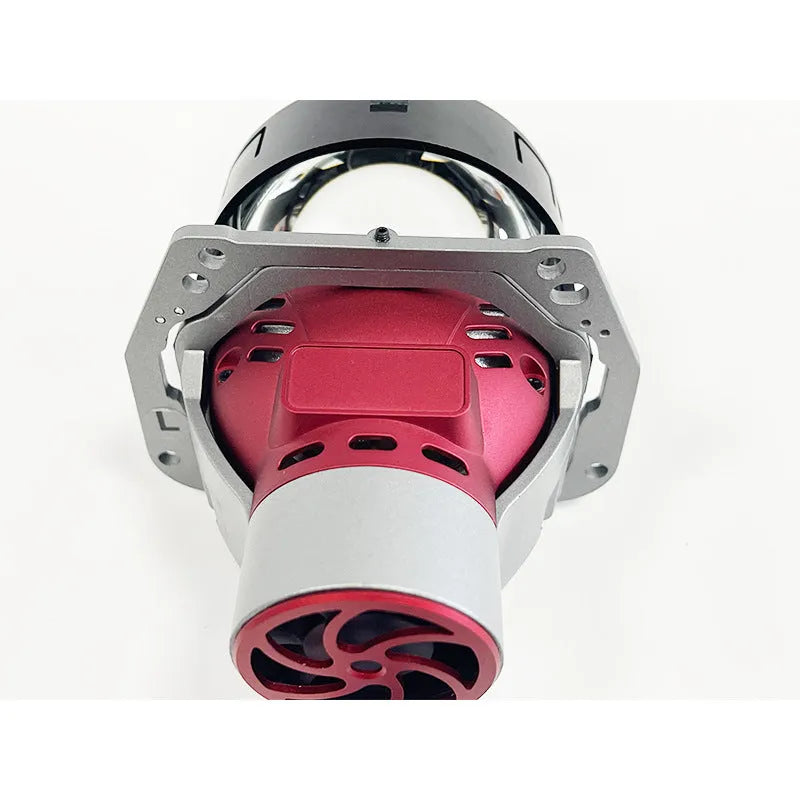 Intelligent follow up steering headlights with aviation aluminium housing and three-inch glass lamp shades