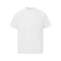 Loose fit short sleeve top with textured air layer stitching in black colour