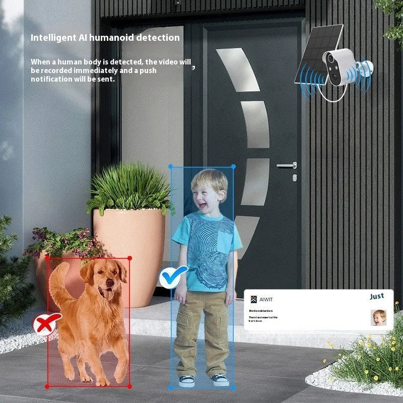 Household 4G wireless monitoring camera with low power battery and plastic housing for outdoor security