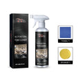 Multifunctional foam cleaner set with sponge, cloth, and remover on a surface for household cleaning