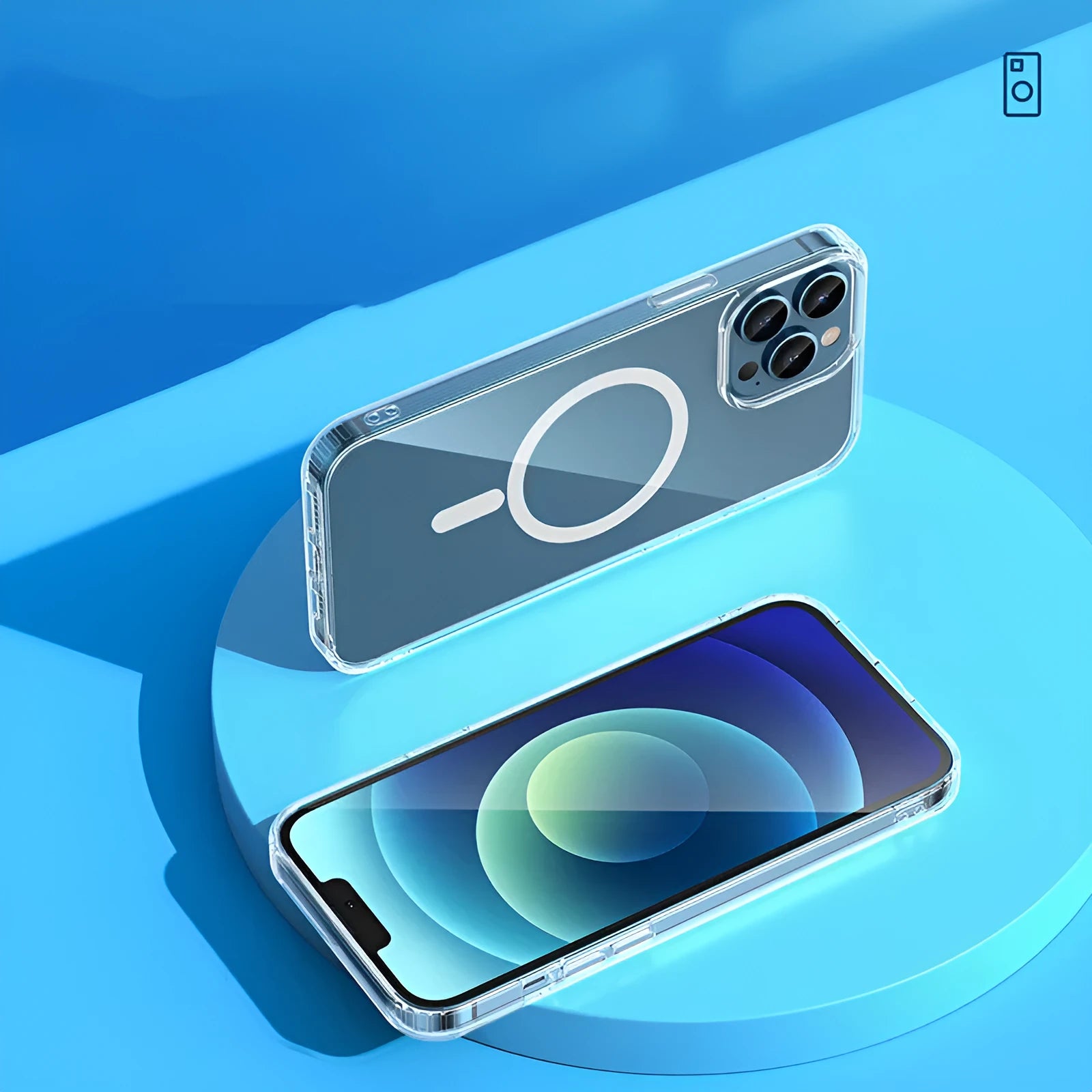 Transparent magnetic airbag protective case for iPhone 13 models with MagSafe compatibility