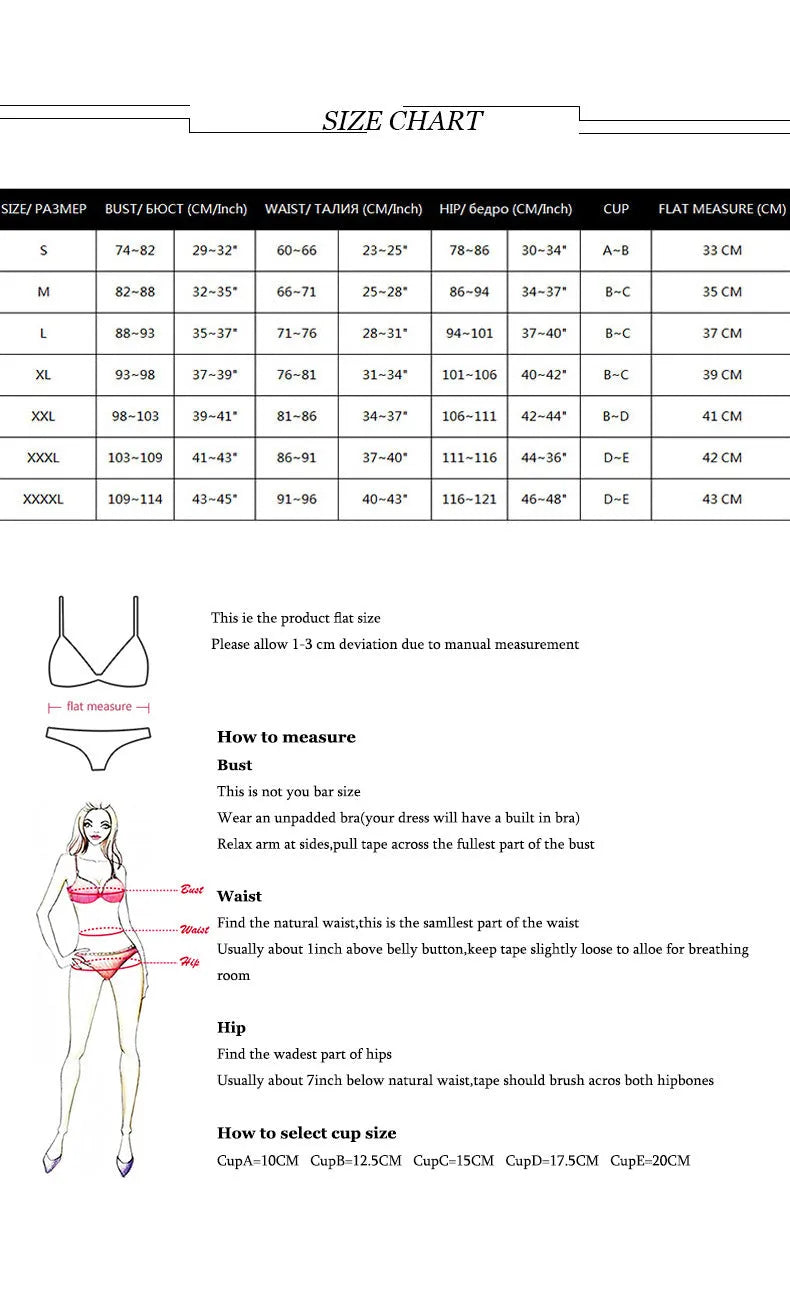 Women's split three-piece backless push up bikini set in polyester fabric