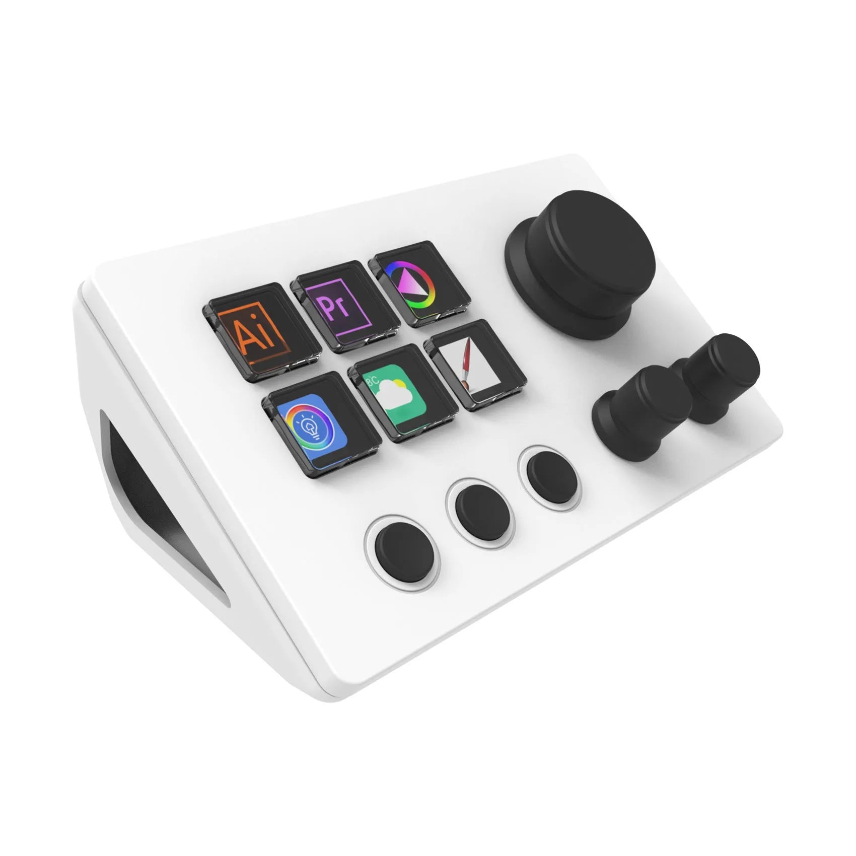 Silicone visual keyboard N3 keypad in black or white with USB cable and mounting bracket