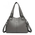Women's PU crossbody shoulder bag, horizontal square, soft, large capacity, zip pocket, six colours