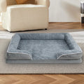 Waterproof dog kennel pad with removable cover in light grey, dark grey, and coffee brown colours
