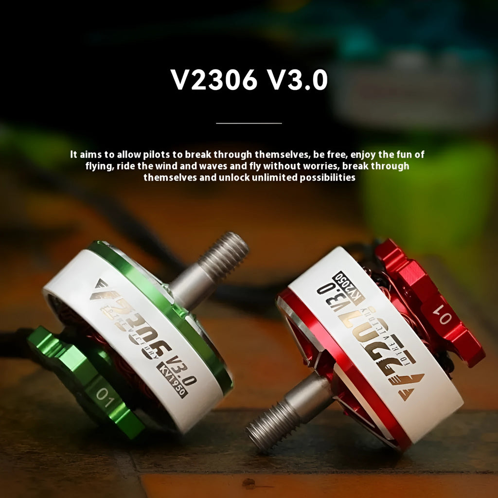 5-inch FPV brushless motor for crossing machine UAV, plastic, V2306 KV1750/KV1950/KV2550, orange and pink options