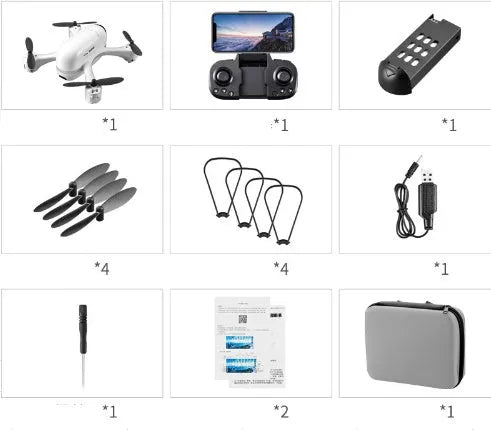 S88 mini drone with 4K camera, black single battery version, shown with remote control and protection rings