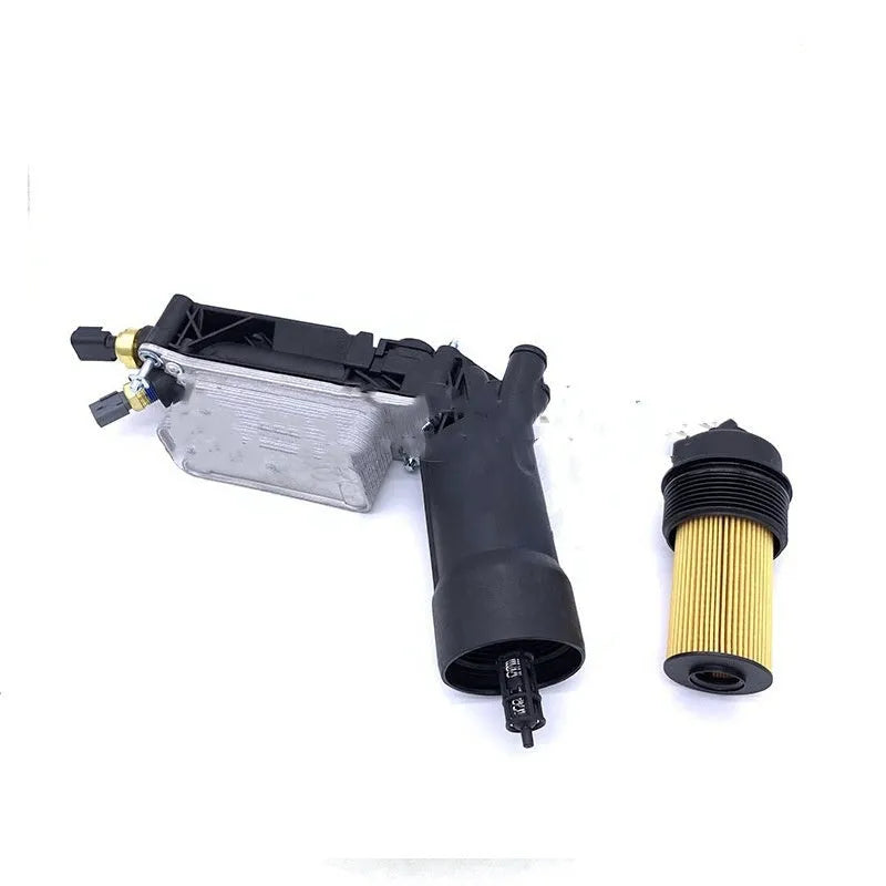Chrysler engine oil filter seat with ABS construction and oil cooling channels for part numbers 5184294AE 5184331AC