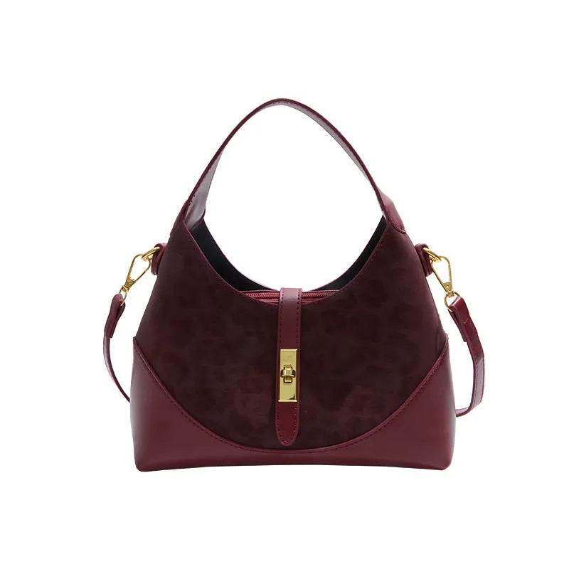 Nylon shoulder messenger bag in red, brown, coffee, or black with single strap and zip changing bag