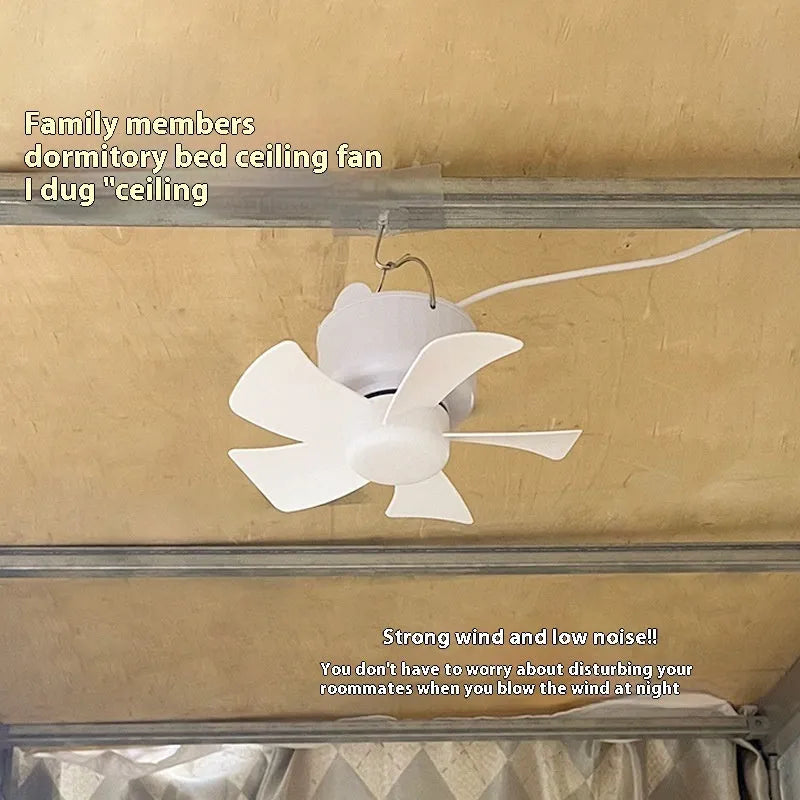 USB hanging fan 18x18x8cm with remote control, 3m line, for bathroom use