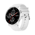 Smart watch with heart rate monitoring and blood pressure measurement on silicone wristband
