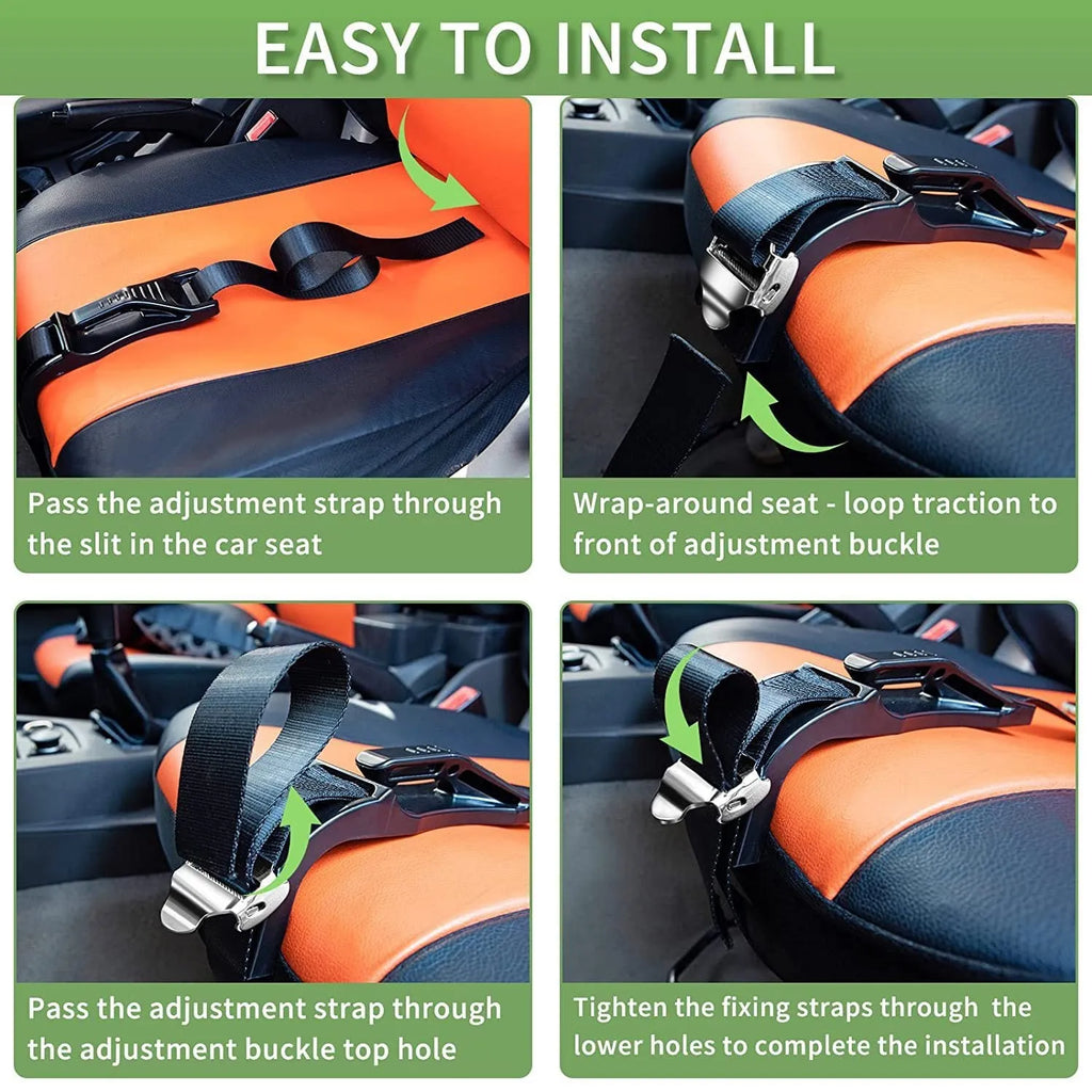 Black pregnant women's safety belt with ABS metal buckle for anti-strangulation protection