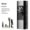 Vehicle air digital display portable wireless tire inflator with ABS metal body, warning light, and USB port