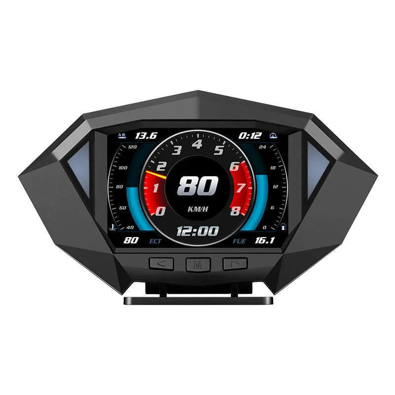 P1 black vehicle HUD head-up display unit with LCD screen