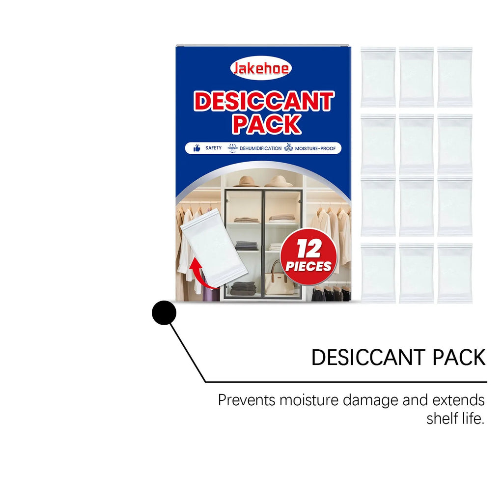 Pack of 12 calcium chloride desiccant pieces for household moisture absorption