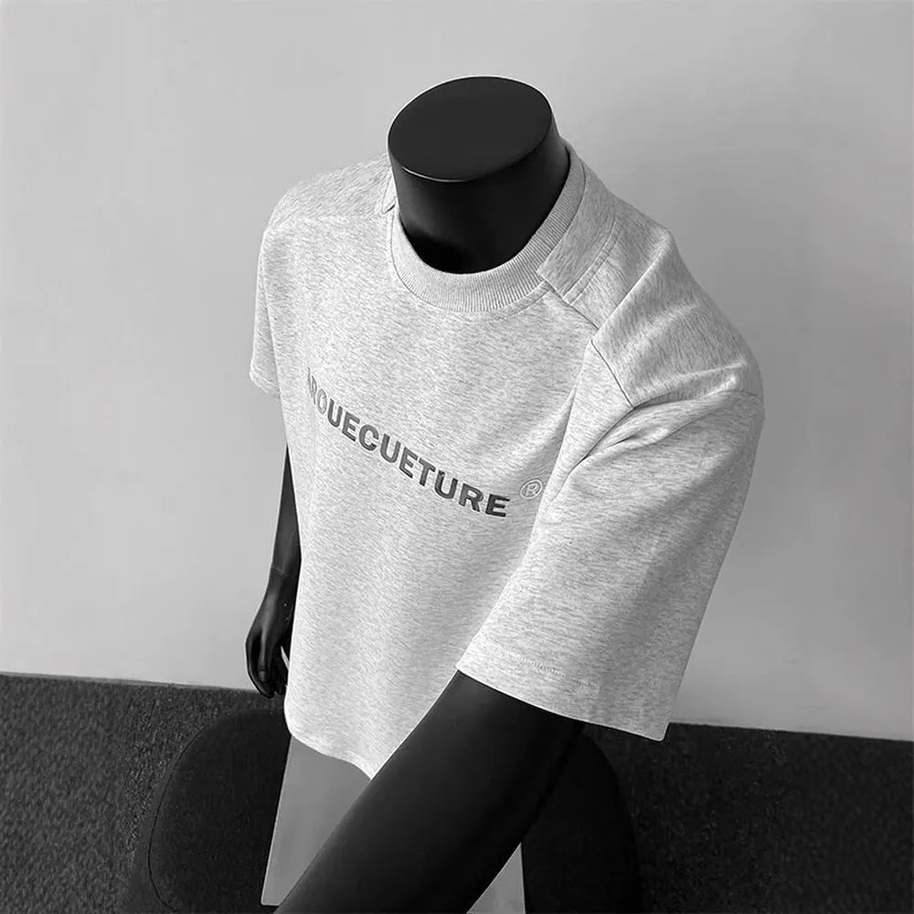 Men's oversized pure cotton short sleeve shirt with letter print in loose fit design