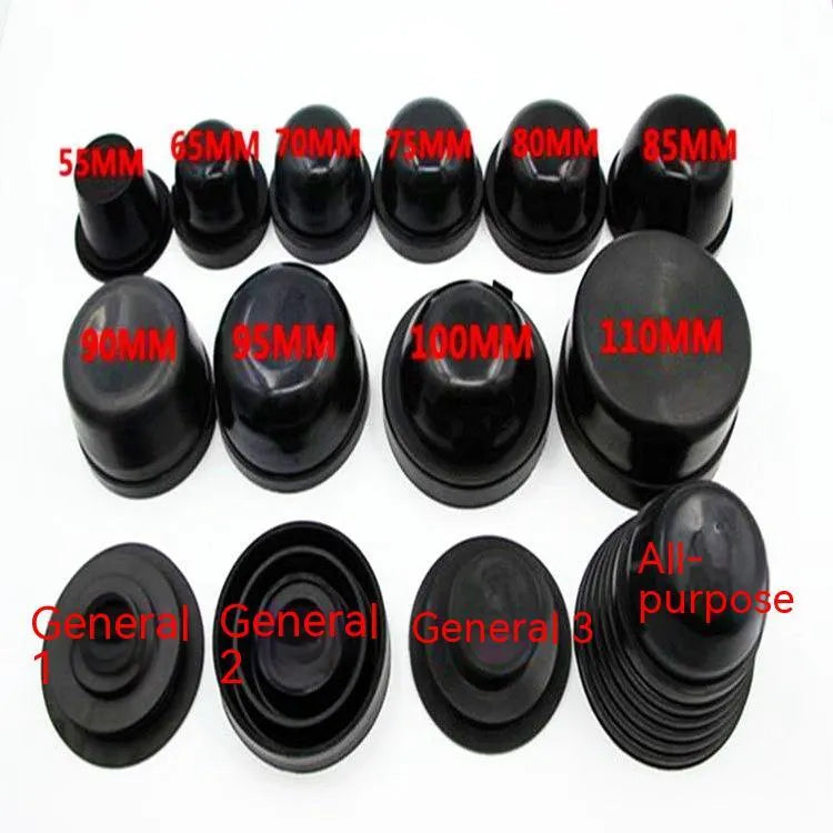 Black silicone 90mm LED headlight dust cover for General Motors vehicles
