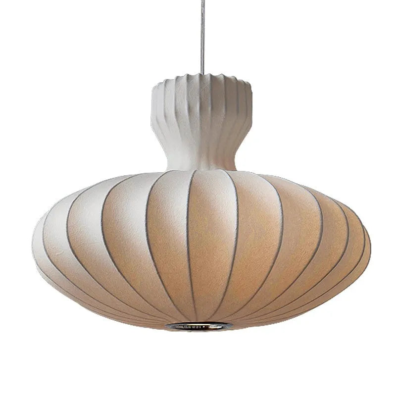 Vintage Chinese-style silk chandelier with retro design showing variable lighting in bedroom setting
