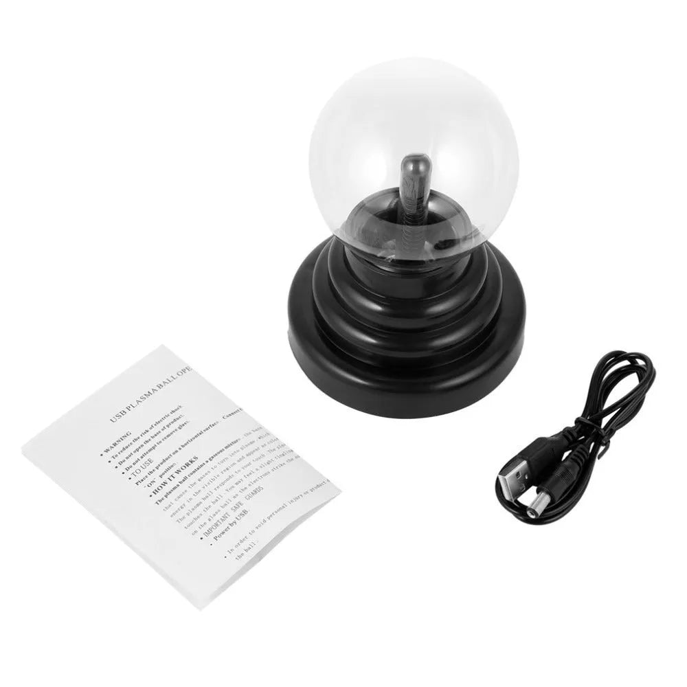 Colourful modern USB magic ball light with clear glass sphere on ABS base for promotions.