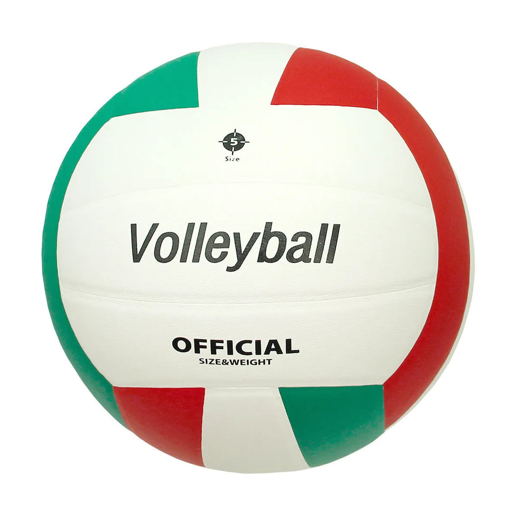 Machine seam No 5 PVC volleyball in black white for indoor training