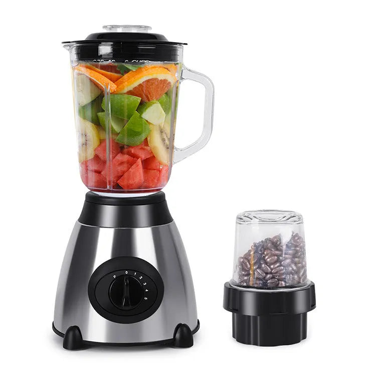 Multifunctional household stainless steel juicer with glass cup, 20x40cm, semi-automatic operation for 2-3 people