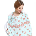 Breastfeeding cover with stiff frame and breathable cotton in Chateau Silver pattern
