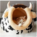 Cow colour suede cat house S code for up to 7 cats indoor use