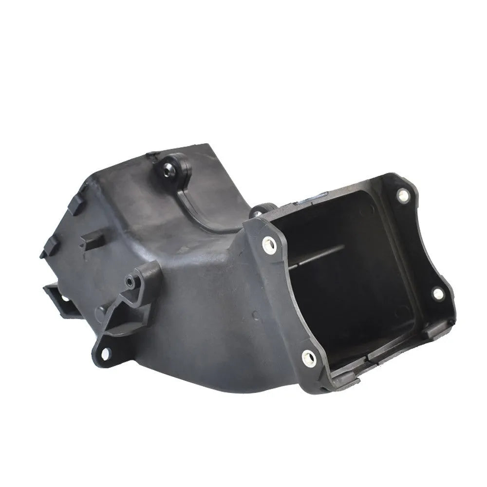 Black flexible ventilation pipe for Yamaha motorcycle intake, showing dimensions.