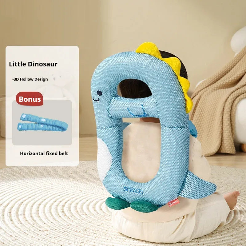Baby anti-collision pillow and knee pads with cartoon dinosaur bee rabbit chicken designs