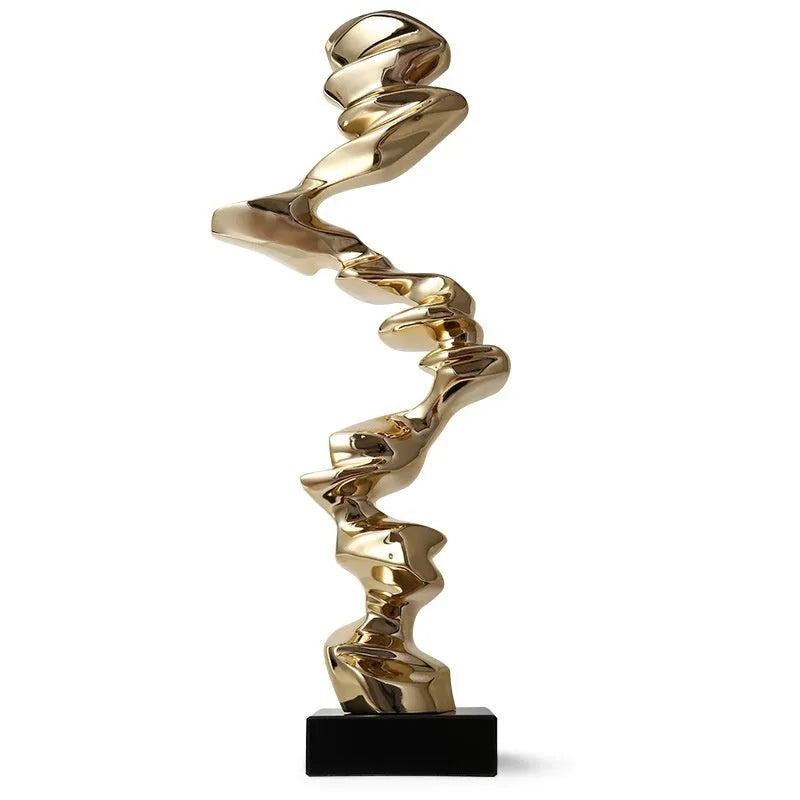 Abstract still life ornament in natural resin with modern simple design for minimalist decoration