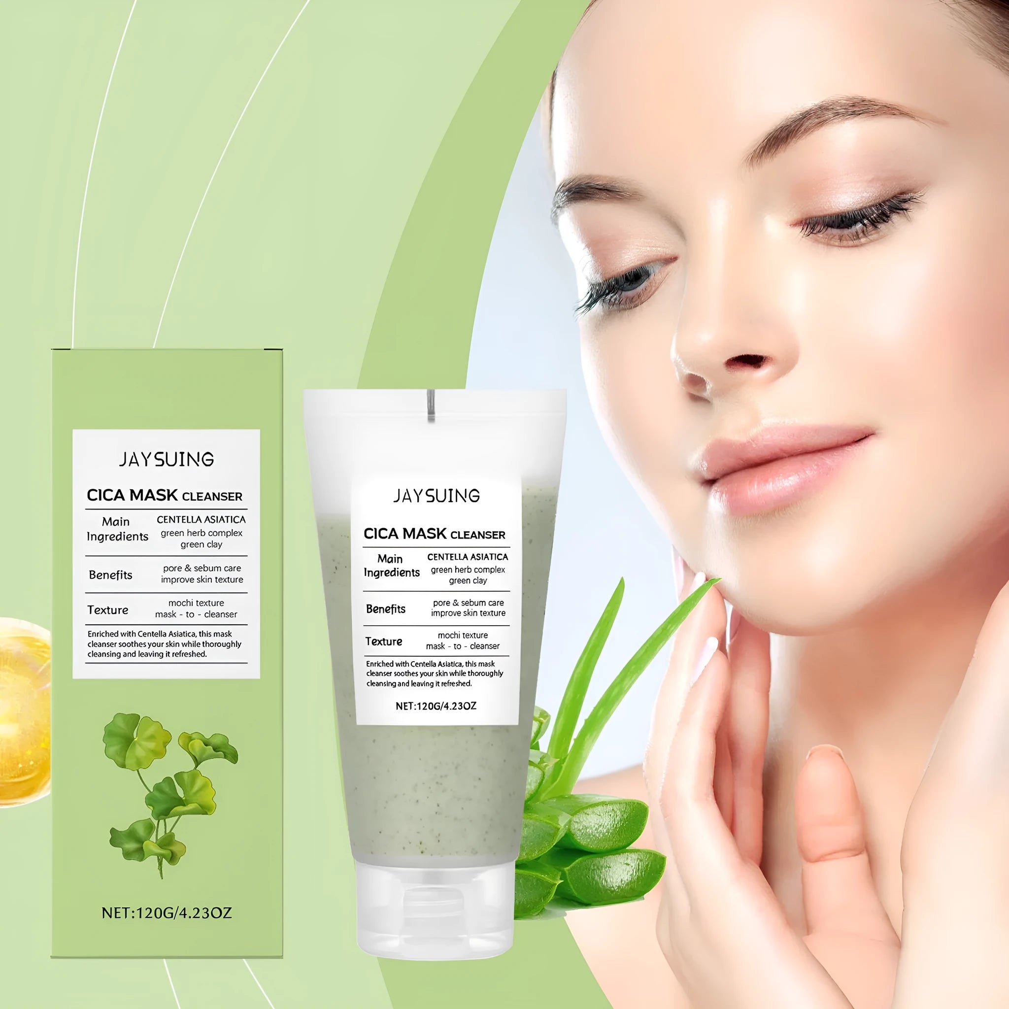 120g tube of Centella Asiatica Soothing Facial Cleanser with botanical extracts