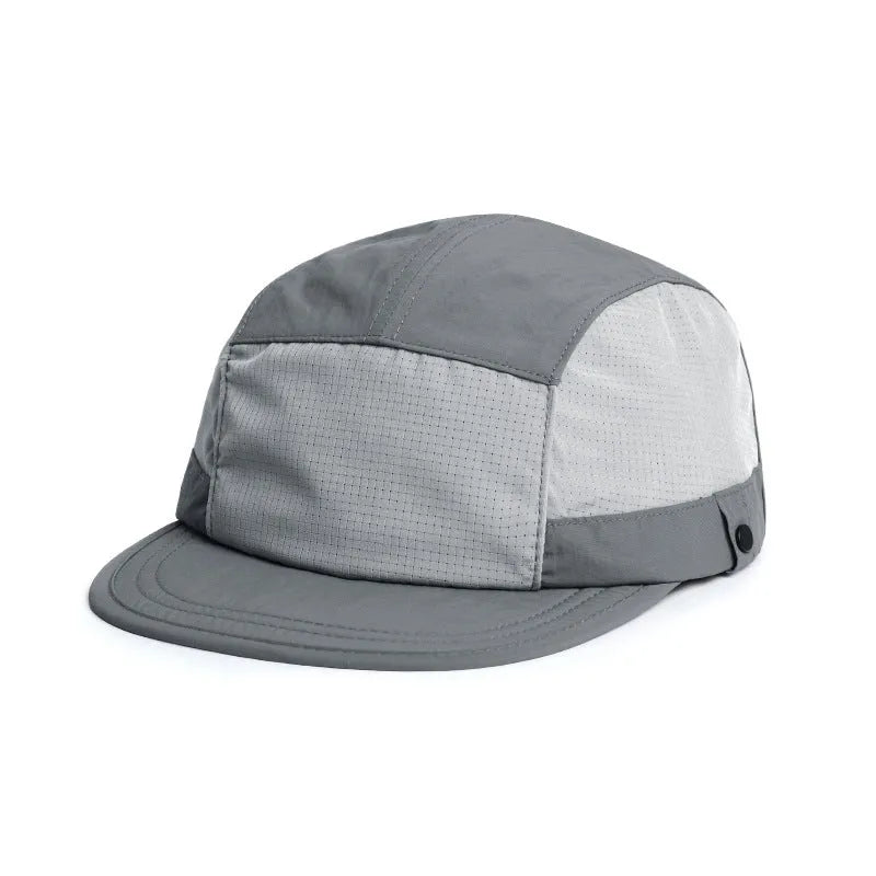 A medium-sized dome crown baseball cap in army green, made from quick-drying polyester fabric.