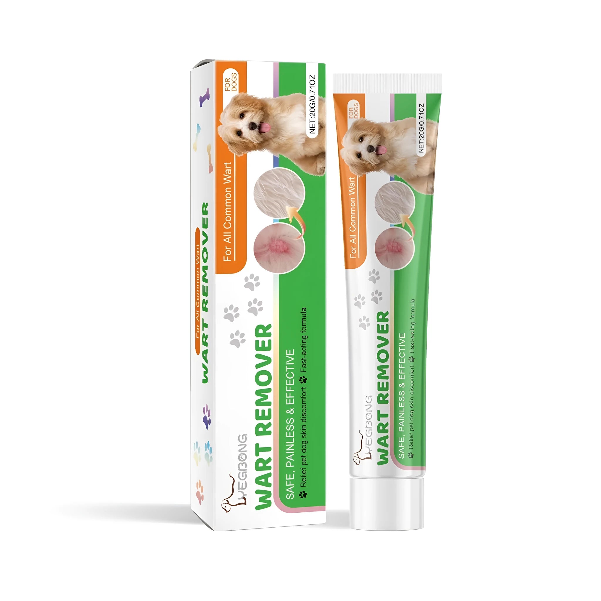 20g tube of dog skin patch slow-release cream for topical veterinary use