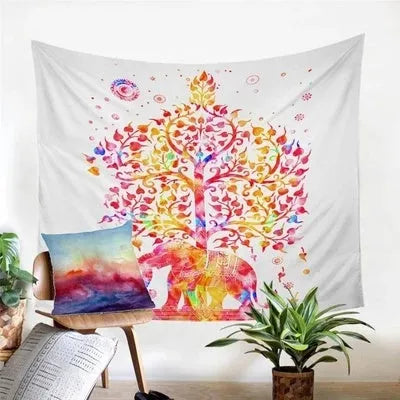 European classical woven polyester fibre home decor tapestry tarpaulin in rectangular shape