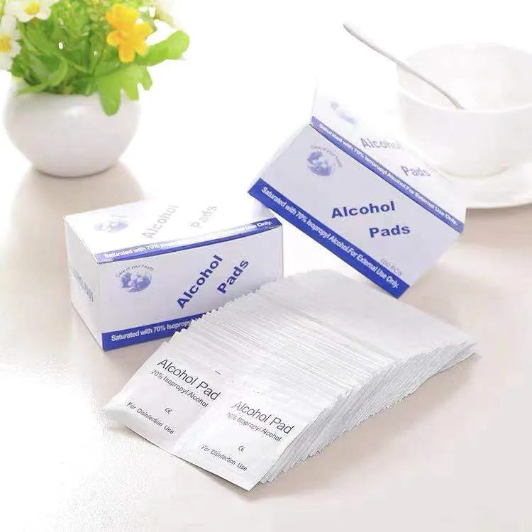 Alcohol sanitiser wipes 100 pack, individually wrapped, 70% isopropyl alcohol, non-woven fabric