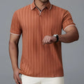 Men's nylon short-sleeved polo shirt in loose fit available in white, black and orange colours
