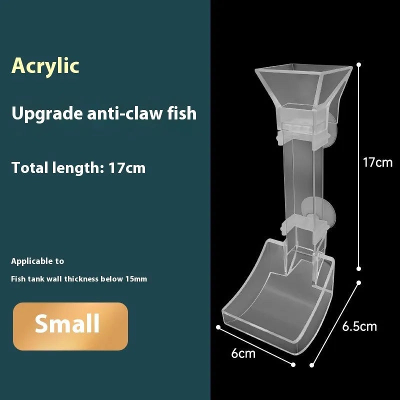 Plastic aquarium feeding tube set with cleaning brush and spoon in three sizes: 17cm, 28cm, and 38cm.