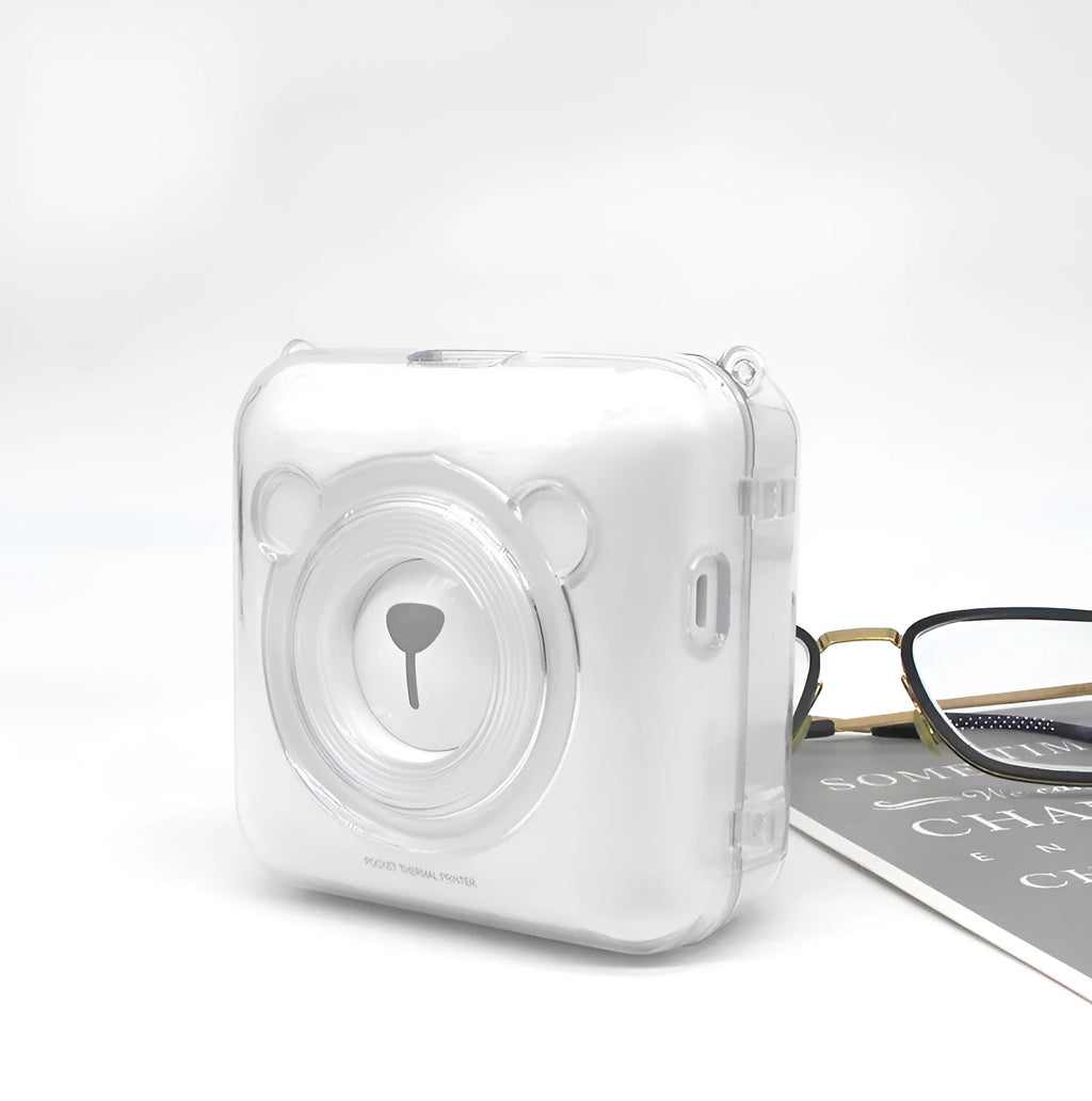 Clear PC protective case for Eric Bear A6 thermal printer with injection moulded shell