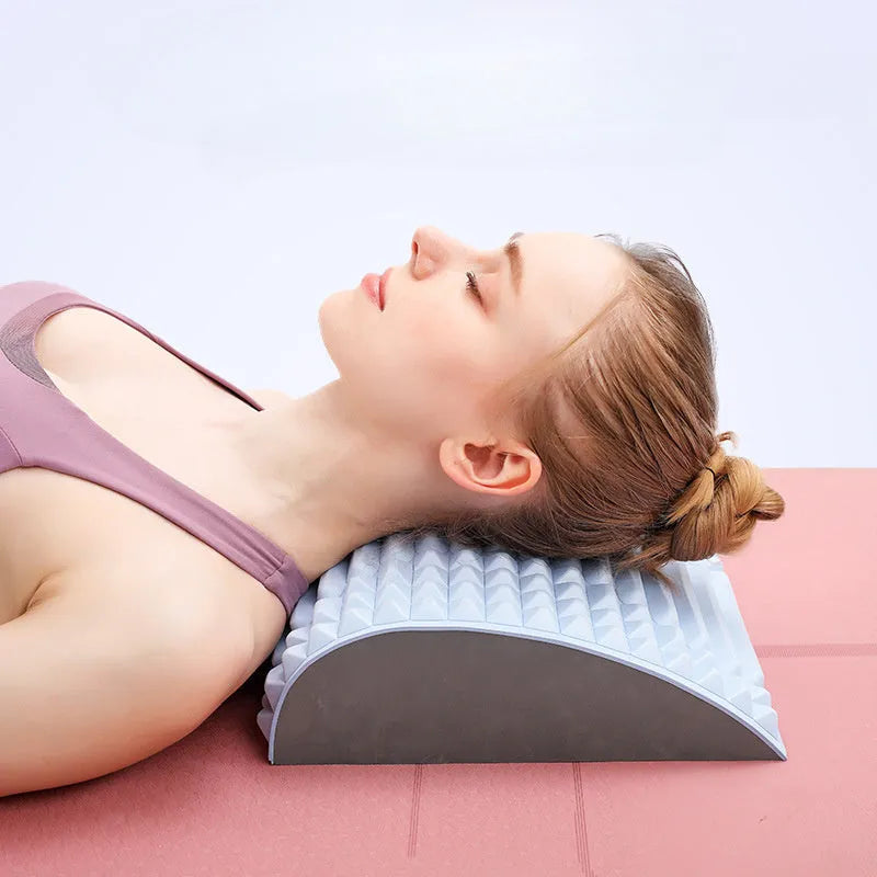 Blue EVA foam back stretcher for lumbar support and neck pain relief