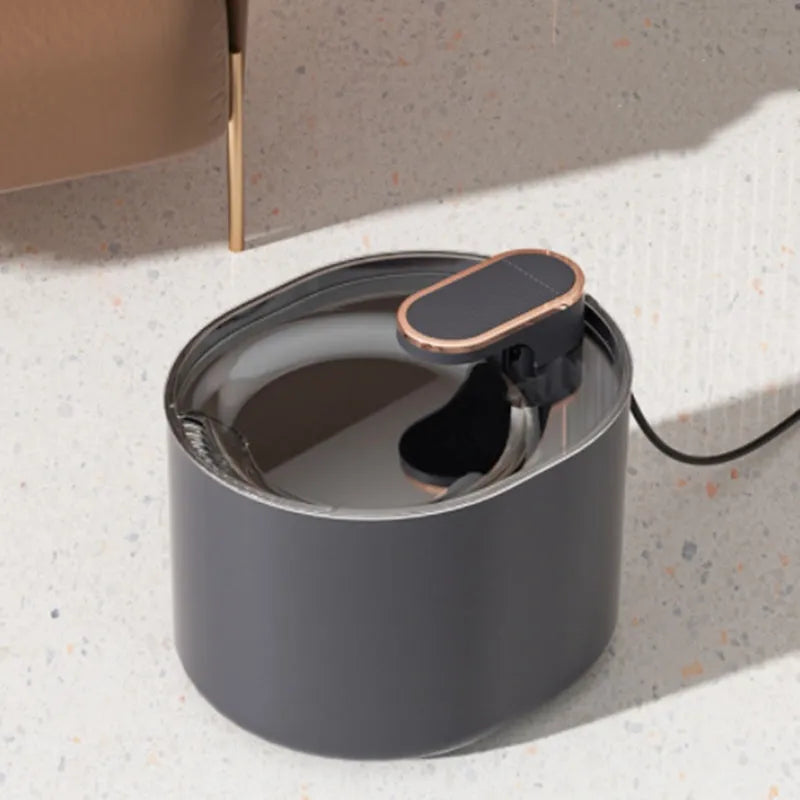 Automatic pet water fountain with USB cable, filter element, and detachable components in Berlin blue colour