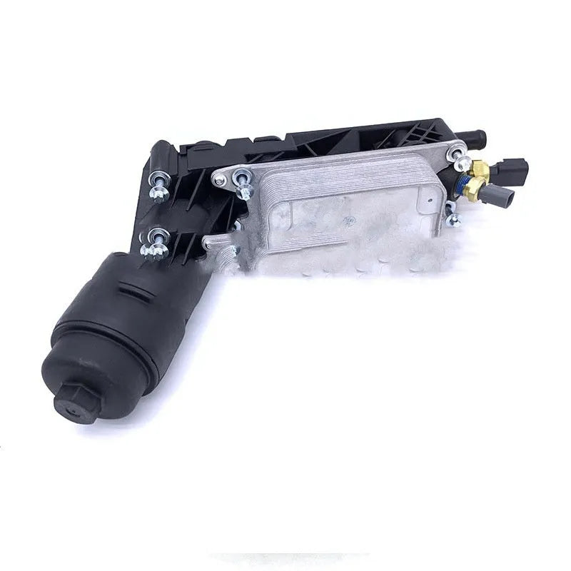 Chrysler engine oil filter seat with ABS construction and oil cooling channels for part numbers 5184294AE 5184331AC
