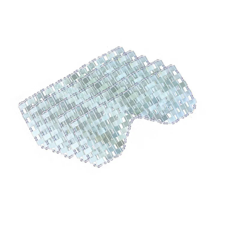 Natural jade face mask with conforming shape and pendant form, light green or light yellow, 16x9x9cm or 25x12cm