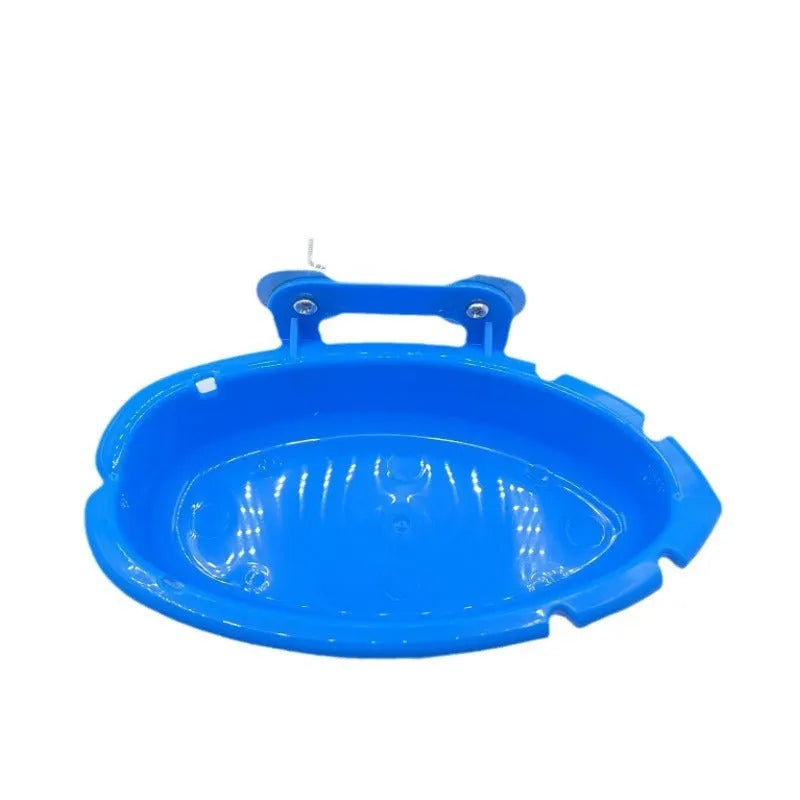 Small plastic multifunctional feeder bird bathtub with 10 balls for pet birds