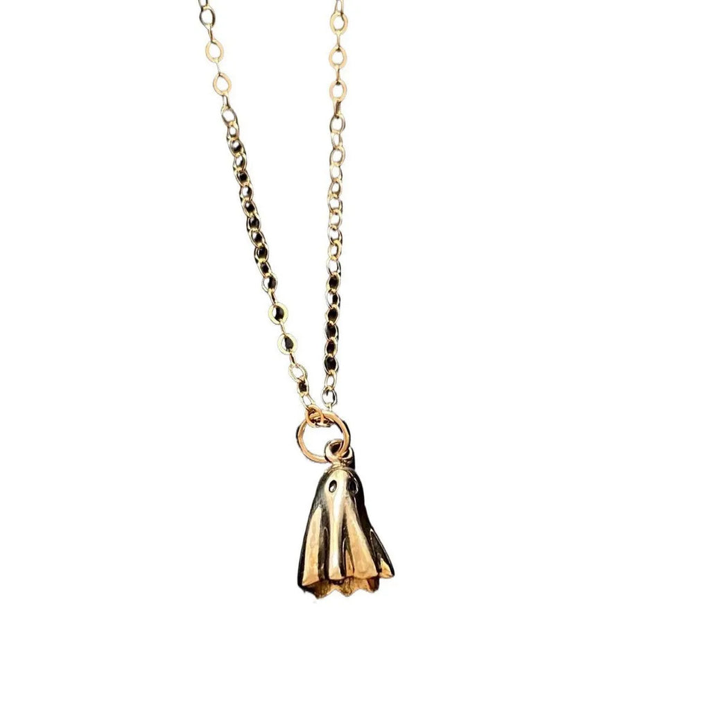 Ghost pendant necklace with titanium steel pendant and choice of chain styles