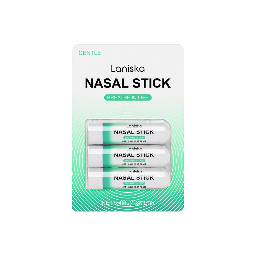 Mint cooling nose spray set showing three 1.8 ml bottles with menthol and spearmint formula