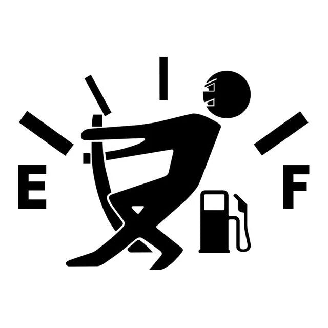 EF tank identification car sticker, 12x9cm film body decal in black, white or colour gradient style options