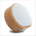 A60 wood grain wireless Bluetooth speaker in black with wood finish, 83x80x34 mm, 3W speaker